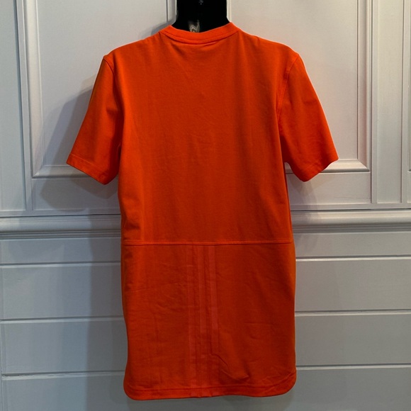 Adidas Men's Original SPORT TEE Long Back Sz Large Orange - Picture 4 of 16